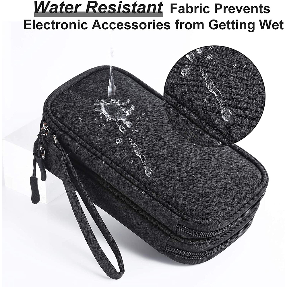 NEW Travel Organizer Bag Cable Storage Organizers Pouch Carry Case Portable Waterproof Double Layers Storage Bags For Cable Cord