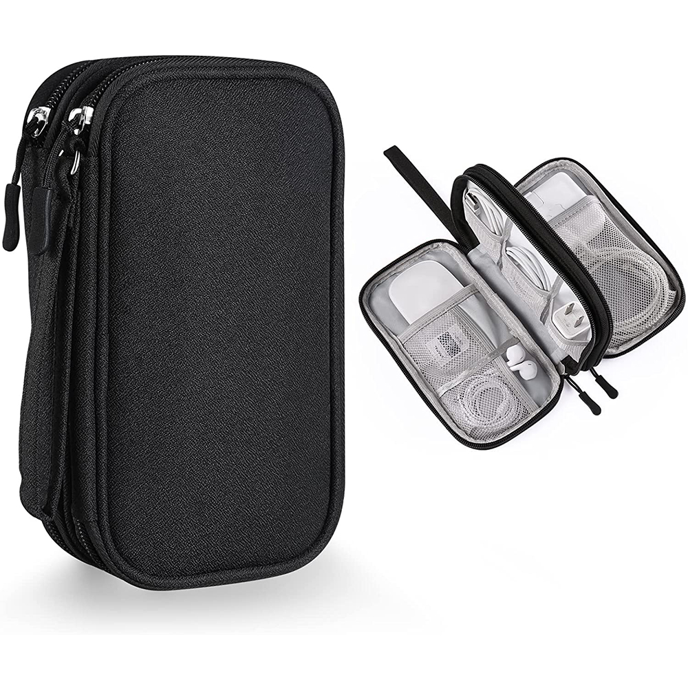 NEW Travel Organizer Bag Cable Storage Organizers Pouch Carry Case Portable Waterproof Double Layers Storage Bags For Cable Cord