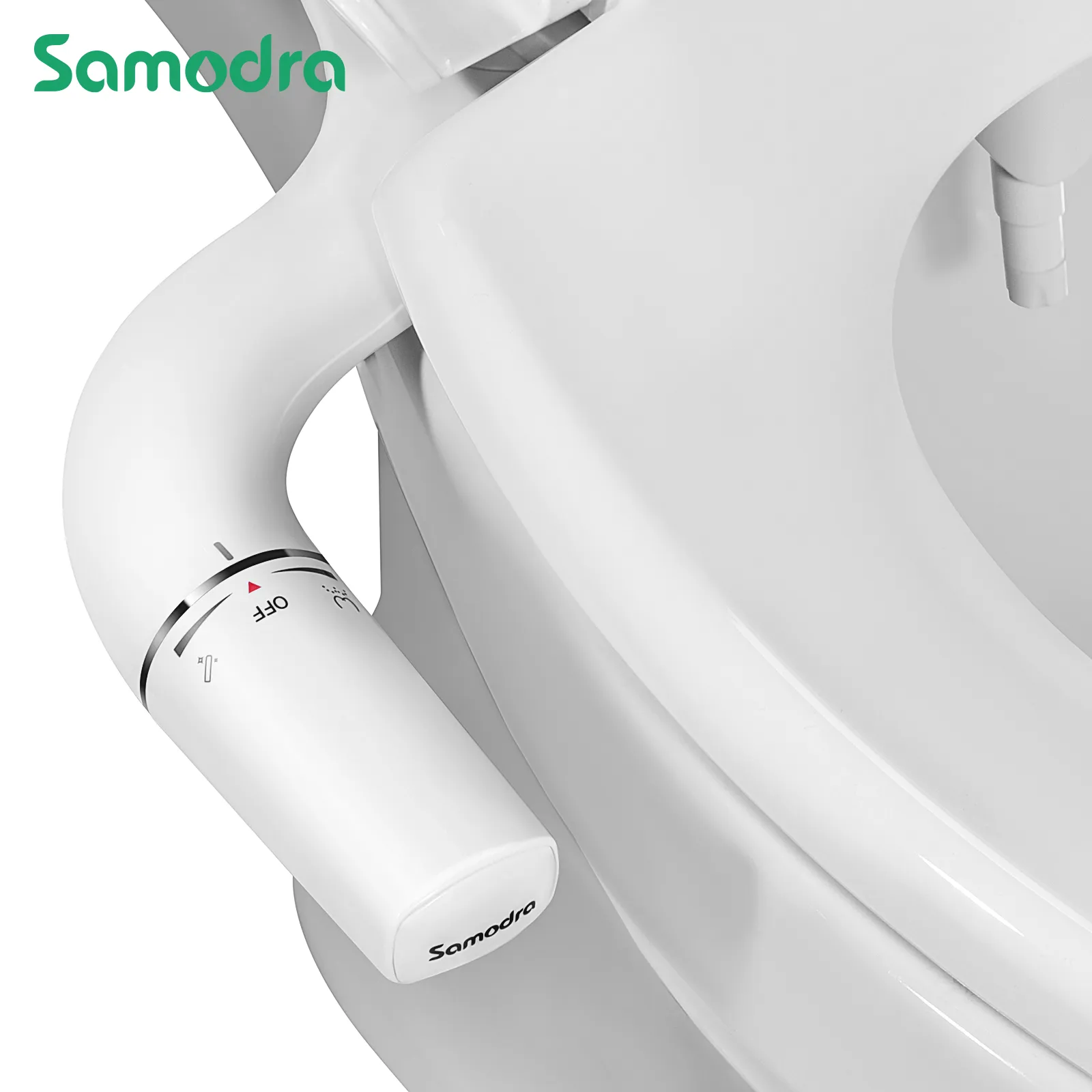 SAMODRA Bidet Attachment Ultra-Slim Toilet Seat Attachment Dual Nozzle Bidet Adjustable Water Pressure Non-Electric Ass Sprayer SAMODRA Bidet Attachment Ultra-Slim Toilet Seat Attachment Dual Nozzle Bidet Adjustable Water Pressure Non-Electric Ass Sprayer