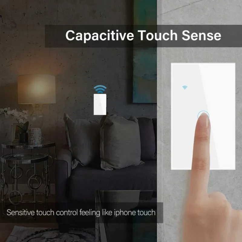 TNCE Tuya US WiFi Smart Wall Switch 1/2/3/4 Gang No Neutral Wire Touch Sensor LED Light Switches Smart Home Alexa Google Home TNCE Tuya US WiFi Smart Wall Switch 1/2/3/4 Gang No Neutral Wire Touch Sensor LED Light Switches Smart Home Alexa Google Home