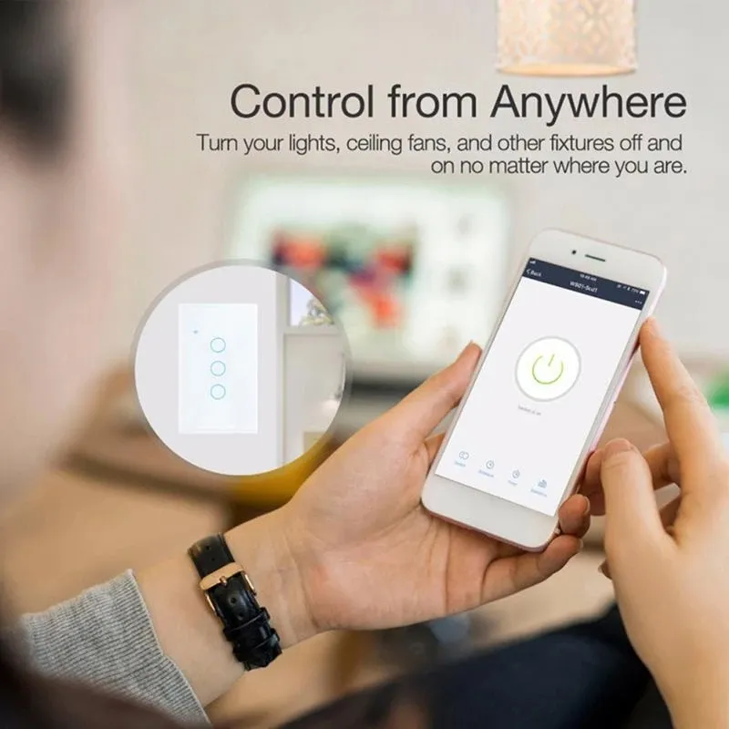 TNCE Tuya US WiFi Smart Wall Switch 1/2/3/4 Gang No Neutral Wire Touch Sensor LED Light Switches Smart Home Alexa Google Home TNCE Tuya US WiFi Smart Wall Switch 1/2/3/4 Gang No Neutral Wire Touch Sensor LED Light Switches Smart Home Alexa Google Home