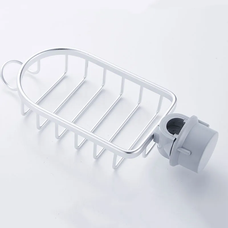 Kitchen Space Aluminum Sink Drain Rack Sponge Storage Faucet Holder Soap Drainer Shelf Basket Organizer Bathroom Accessories Kitchen Space Aluminum Sink Drain Rack Sponge Storage Faucet Holder Soap Drainer Shelf Basket Organizer Bathroom Accessories