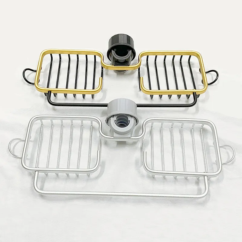 Kitchen Space Aluminum Sink Drain Rack Sponge Storage Faucet Holder Soap Drainer Shelf Basket Organizer Bathroom Accessories Kitchen Space Aluminum Sink Drain Rack Sponge Storage Faucet Holder Soap Drainer Shelf Basket Organizer Bathroom Accessories