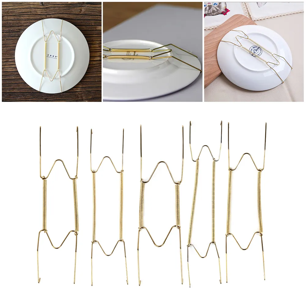Kitchen Stainless Steel Plate Spring Wall Hanger Holder Hanging Wire For Various Sizes Art Decoration Home Dectoration Gifts Kitchen Stainless Steel Plate Spring Wall Hanger Holder Hanging Wire For Various Sizes Art Decoration Home Dectoration Gifts