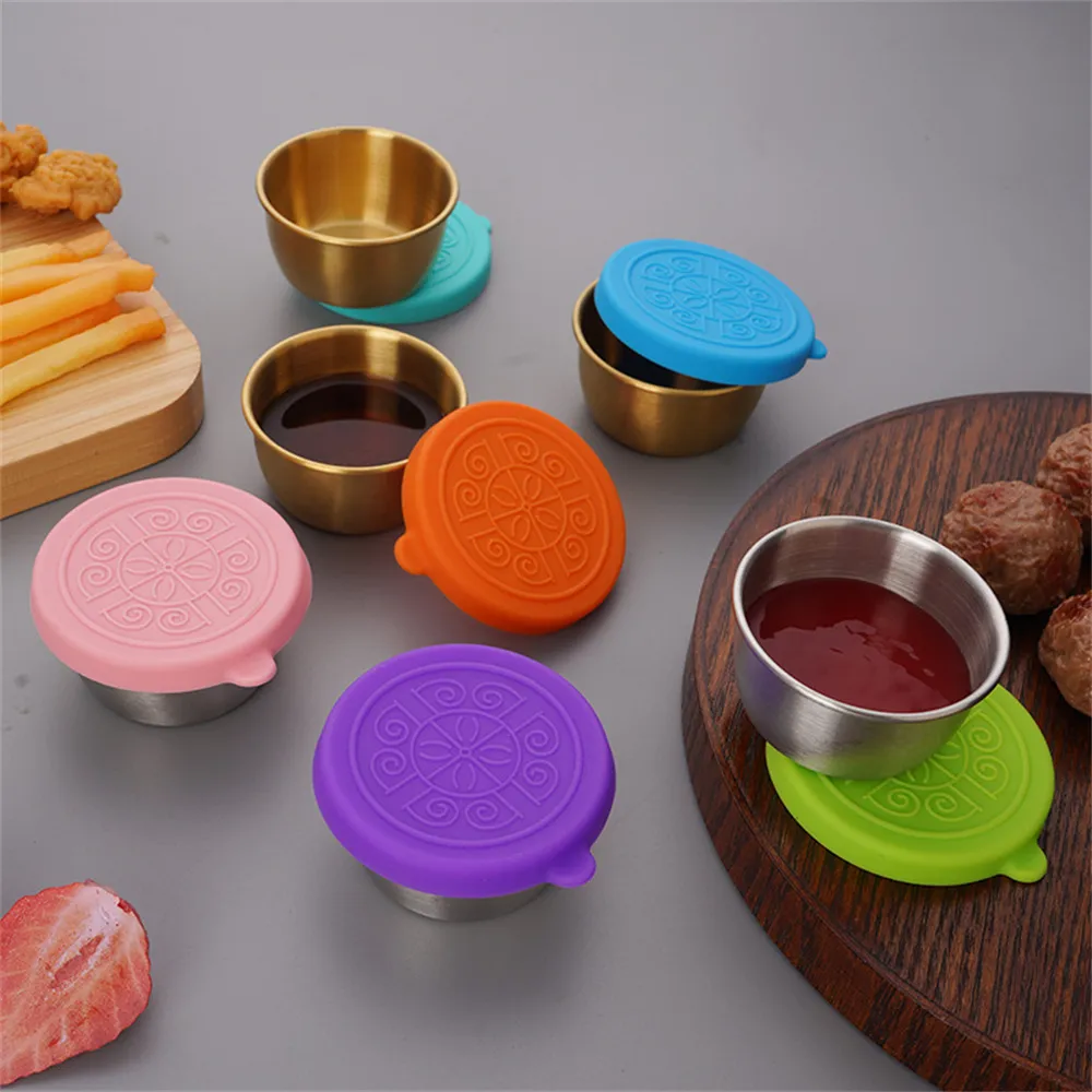 Leak Proof Dipping Sauce Cups Salad Condiment Containers with Lids Portable Refillable Sauce Box Lunch Box Barbecue Sauce Bottle Leak Proof Dipping Sauce Cups Salad Condiment Containers with Lids Portable Refillable Sauce Box Lunch Box Barbecue Sauce Bottle