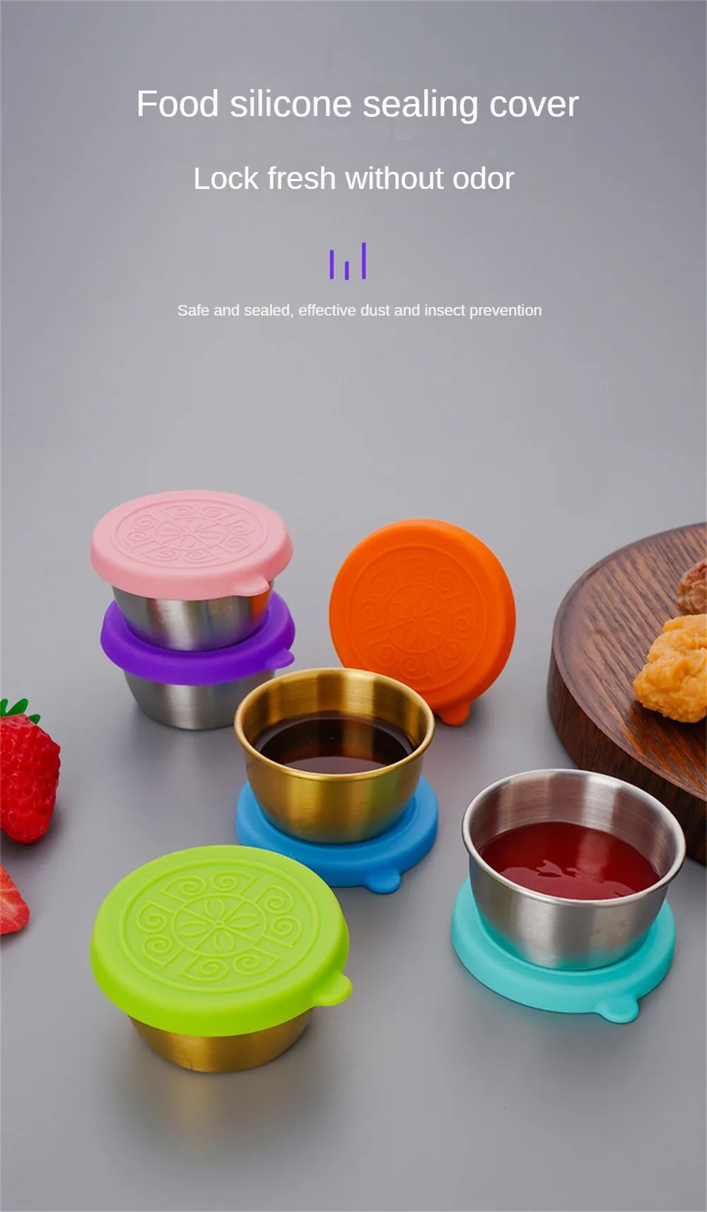Leak Proof Dipping Sauce Cups Salad Condiment Containers with Lids Portable Refillable Sauce Box Lunch Box Barbecue Sauce Bottle Leak Proof Dipping Sauce Cups Salad Condiment Containers with Lids Portable Refillable Sauce Box Lunch Box Barbecue Sauce Bottle