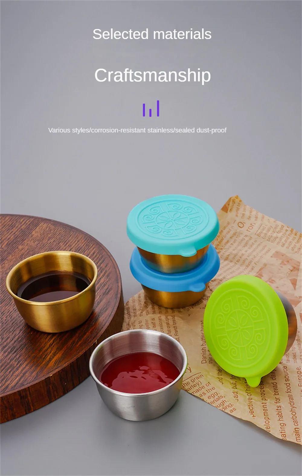 Leak Proof Dipping Sauce Cups Salad Condiment Containers with Lids Portable Refillable Sauce Box Lunch Box Barbecue Sauce Bottle Leak Proof Dipping Sauce Cups Salad Condiment Containers with Lids Portable Refillable Sauce Box Lunch Box Barbecue Sauce Bottle