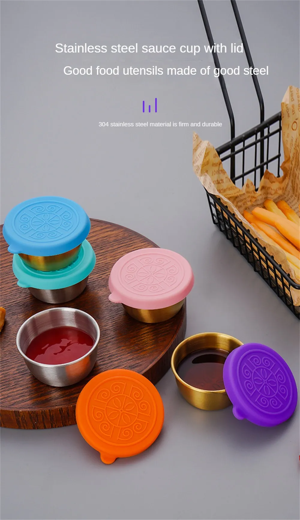 Leak Proof Dipping Sauce Cups Salad Condiment Containers with Lids Portable Refillable Sauce Box Lunch Box Barbecue Sauce Bottle Leak Proof Dipping Sauce Cups Salad Condiment Containers with Lids Portable Refillable Sauce Box Lunch Box Barbecue Sauce Bottle