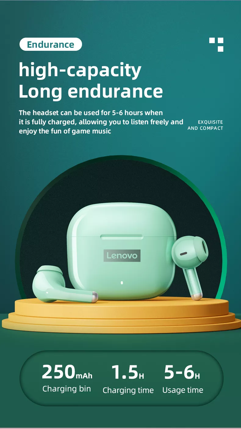 Original Lenovo LP40 Pro TWS Earphones Wireless Bluetooth 5.1 Sport Noise Reduction Headphones Touch Control 250mAH 2022 New Original Lenovo LP40 Pro TWS Earphones Wireless Bluetooth 5.1 Sport Noise Reduction Headphones Touch Control 250mAH 2022 New