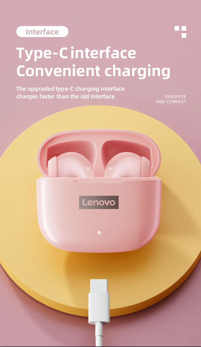 Original Lenovo LP40 Pro TWS Earphones Wireless Bluetooth 5.1 Sport Noise Reduction Headphones Touch Control 250mAH 2022 New Original Lenovo LP40 Pro TWS Earphones Wireless Bluetooth 5.1 Sport Noise Reduction Headphones Touch Control 250mAH 2022 New