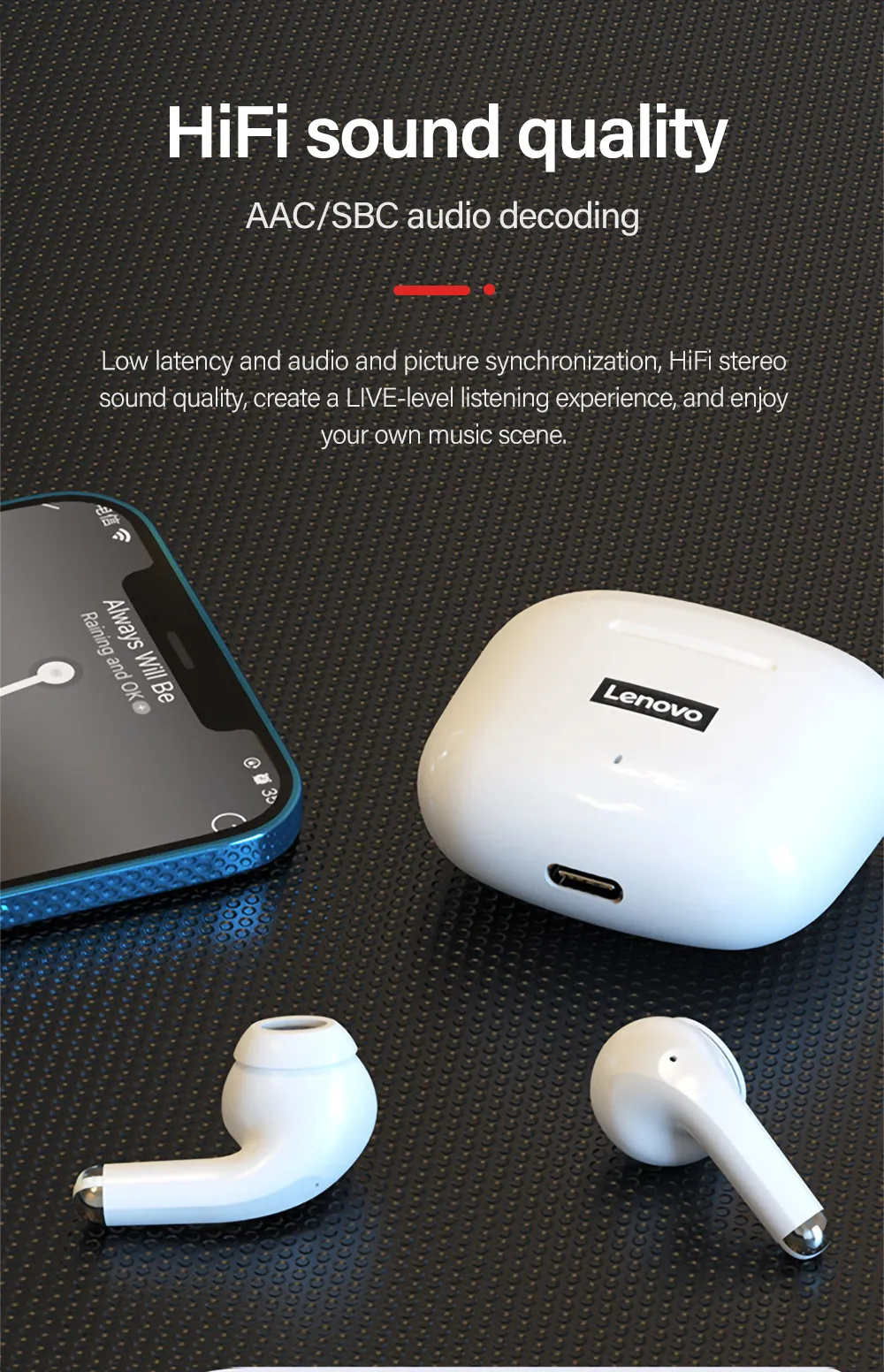 Original Lenovo LP40 Pro TWS Earphones Wireless Bluetooth 5.1 Sport Noise Reduction Headphones Touch Control 250mAH 2022 New Original Lenovo LP40 Pro TWS Earphones Wireless Bluetooth 5.1 Sport Noise Reduction Headphones Touch Control 250mAH 2022 New