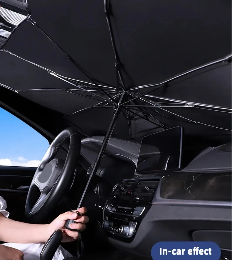 Car Sunshade Umbrella Windshield Folding Front Parasol Umbrella Type Sun Shade for Car Window Summer Sun Protection Accessories Car Sunshade Umbrella Windshield Folding Front Parasol Umbrella Type Sun Shade for Car Window Summer Sun Protection Accessories